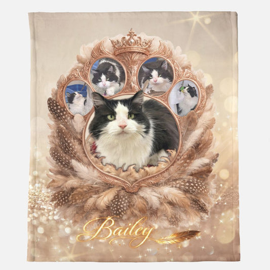 She Reigns – Pawprint Collage Minky Blanket
