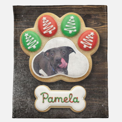 Holiday Sugar Cookie Paw – Custom Minky Blanket