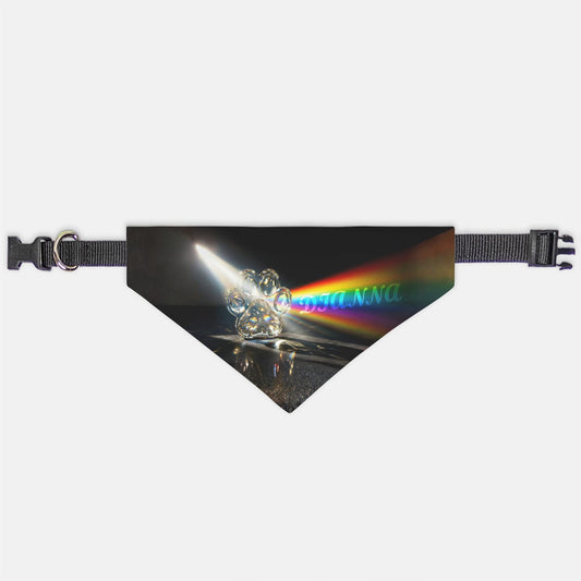 Crystal Prism Custom Paw Print Bandana Collar