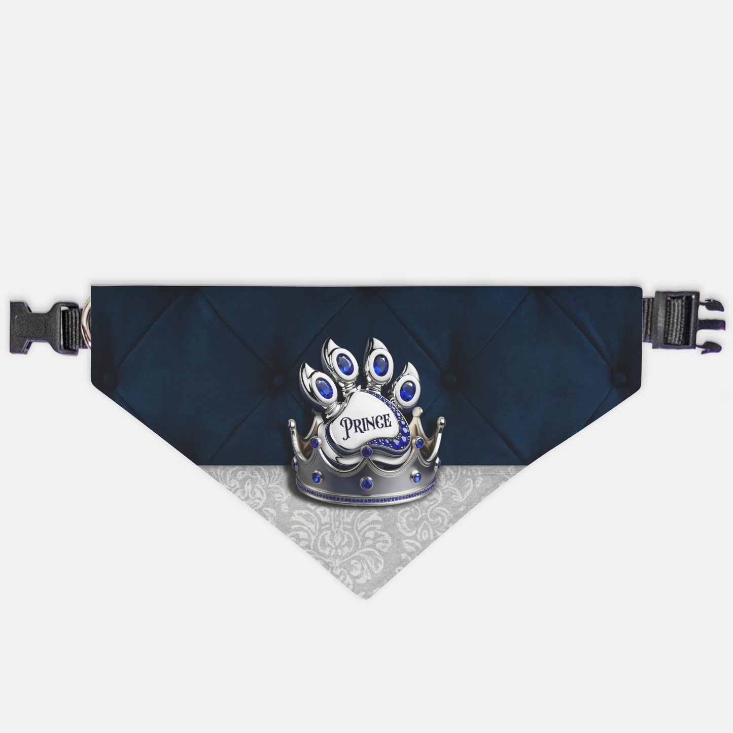 Prince Custom Paw Print Bandana Collar
