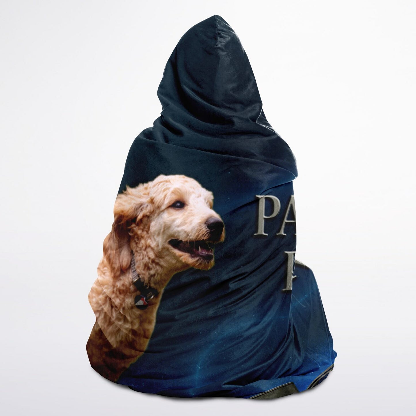 Pawsome Prince pet photo hooded blanket