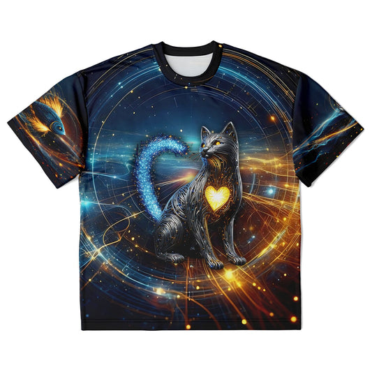 Cat Welding Spark Unisex (AOP) PLUS SIZE T-Shirt