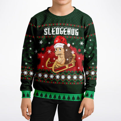 Sledgehog Kids Ugly Christmas Sweater