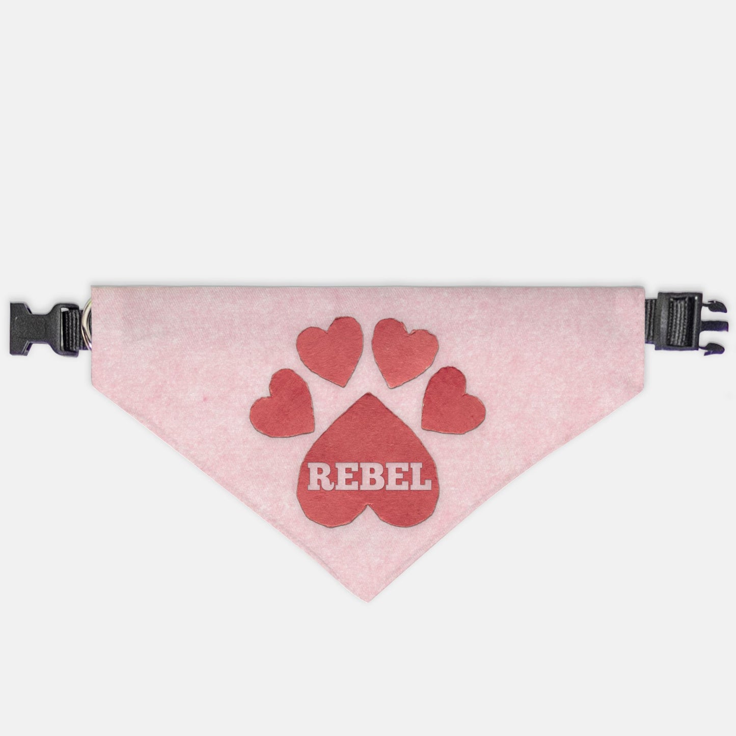 Paper Heart Custom Paw Print Bandana Collar