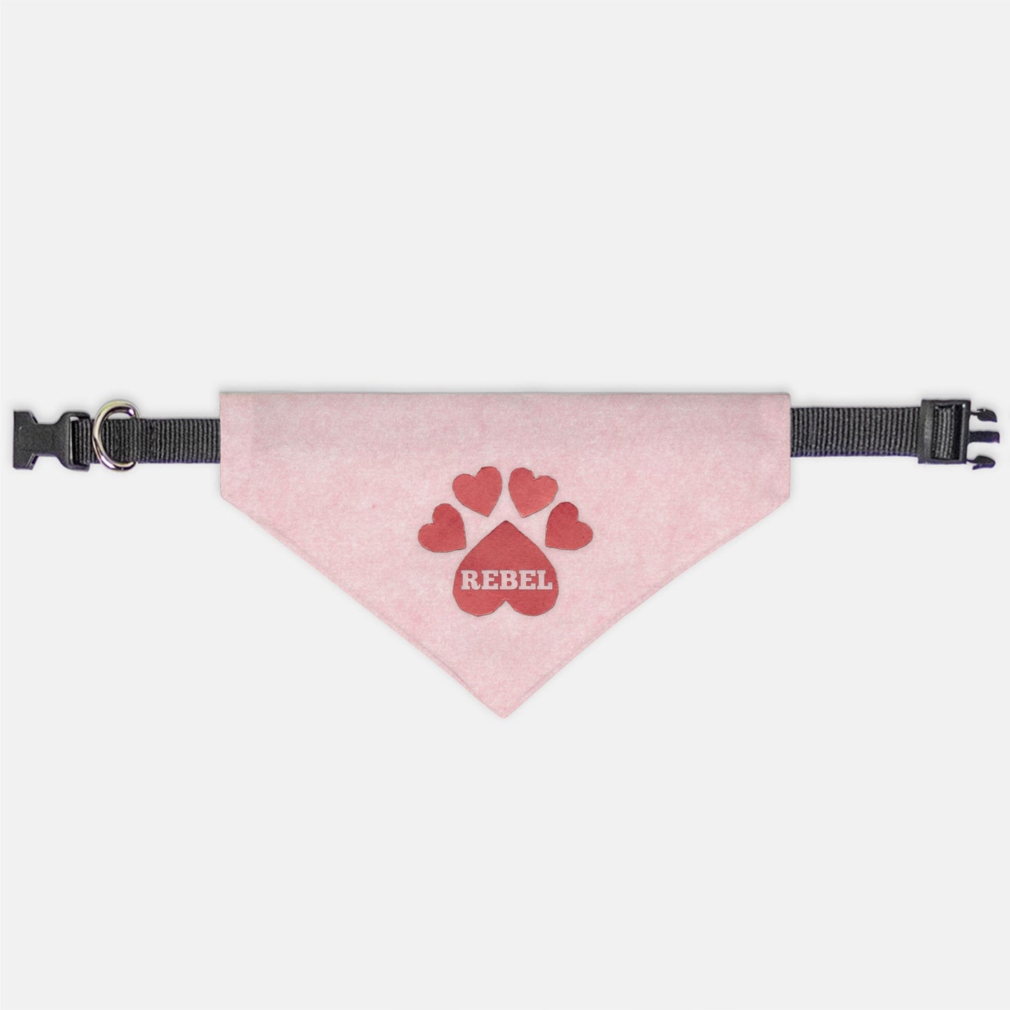 Paper Heart Custom Paw Print Bandana Collar